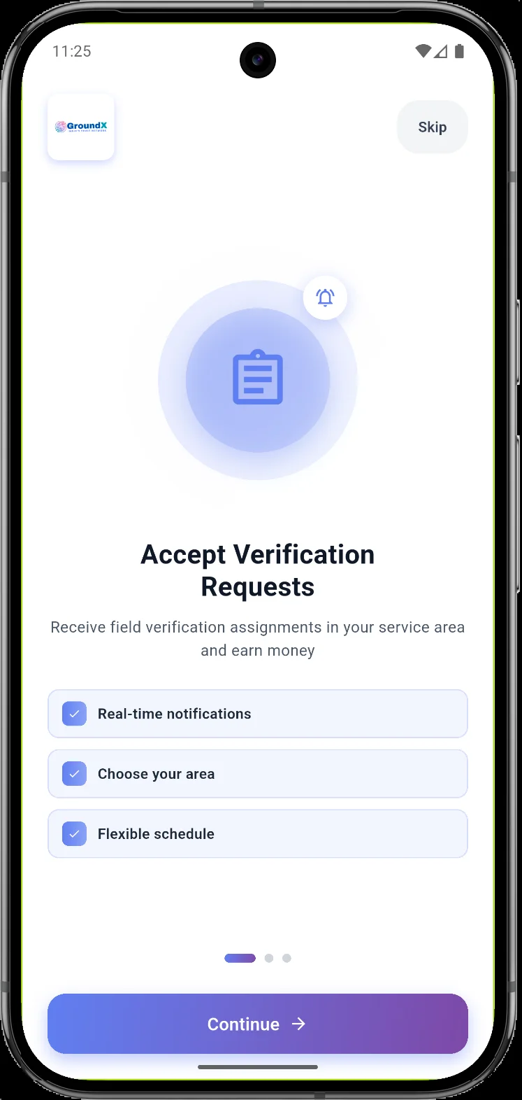 GroundX mobile app